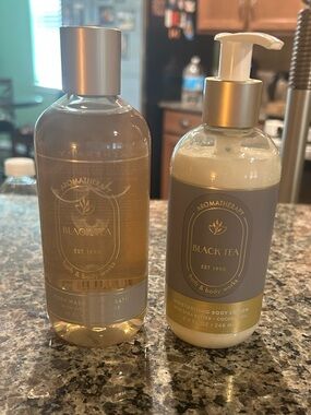 Bath & Body Works Black Tea Moisturizing Body Lotion and Shower Gel Set